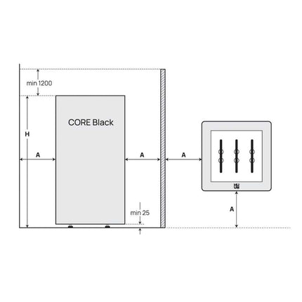HUUM CORE Black Electric Sauna Heater