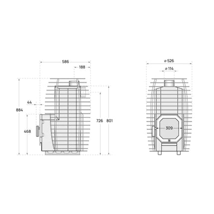 HUUM HIVE Flow Wood Burning Sauna Heater